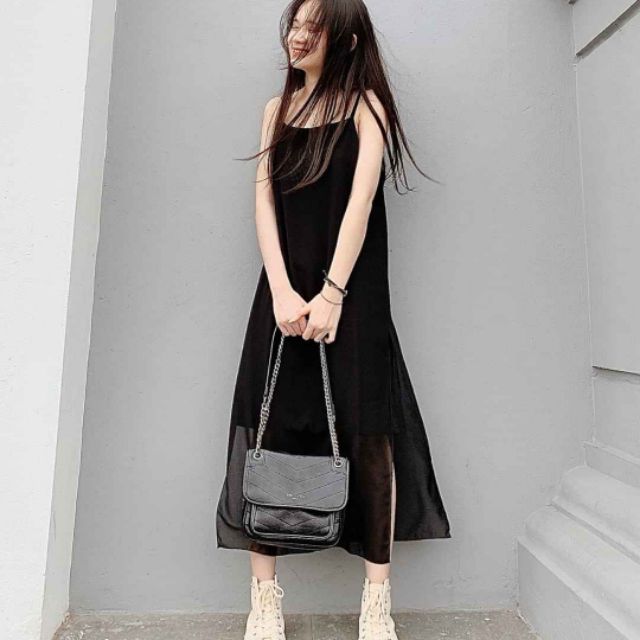 Váy hai dây dáng dài