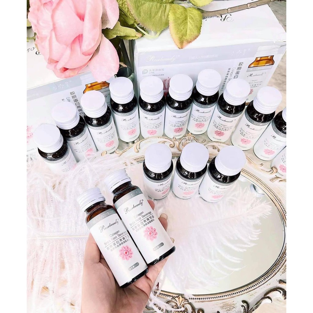 Collagen Rose Beauty Yến Trắng Da CHÍNH HÃNG, Collagen Yến Trắng Da