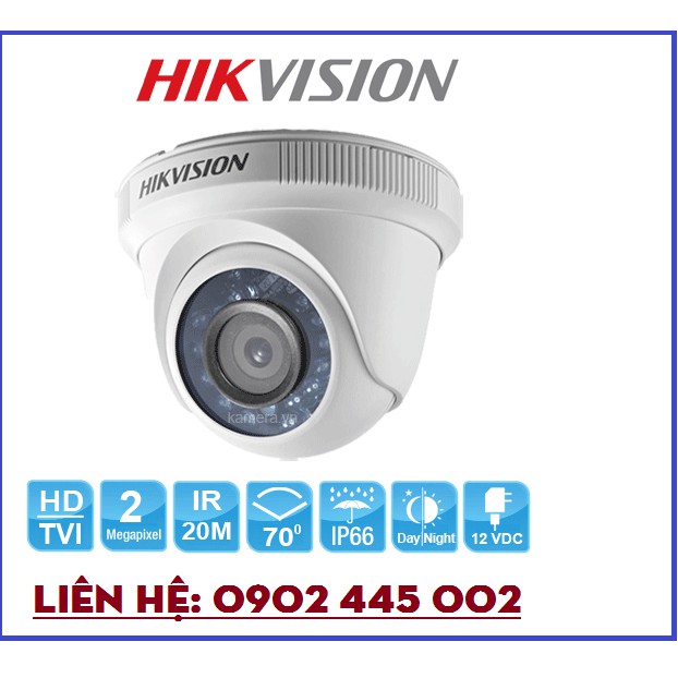 Camera HD-TVI Dome hồng ngoại 2.0 Megapixel HIKVISION DS-2CE56D0T-IR