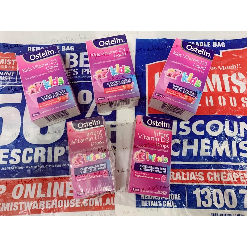 Vitamin D3 Ostelin Úc cho bé dạng siro và dạng giọt