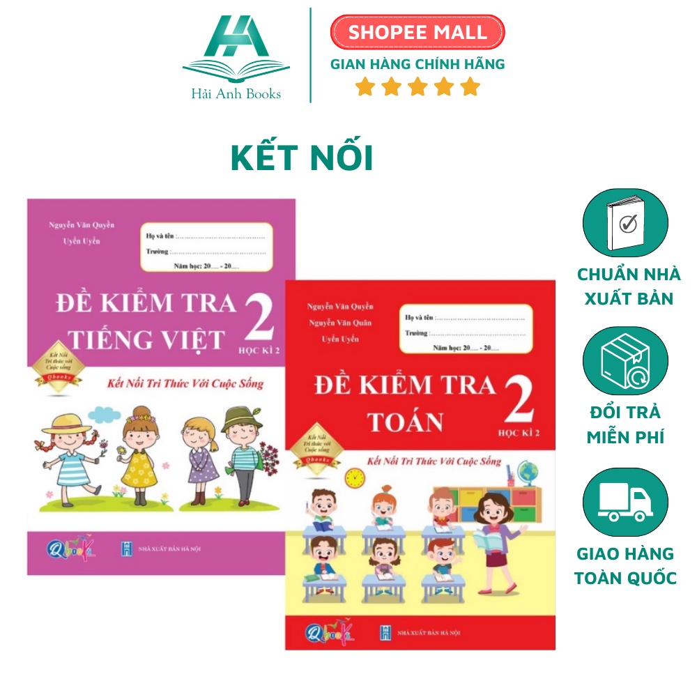 Combo sách Đề kiểm tra Toán và Tiếng Việt Lớp 2 Kì 2