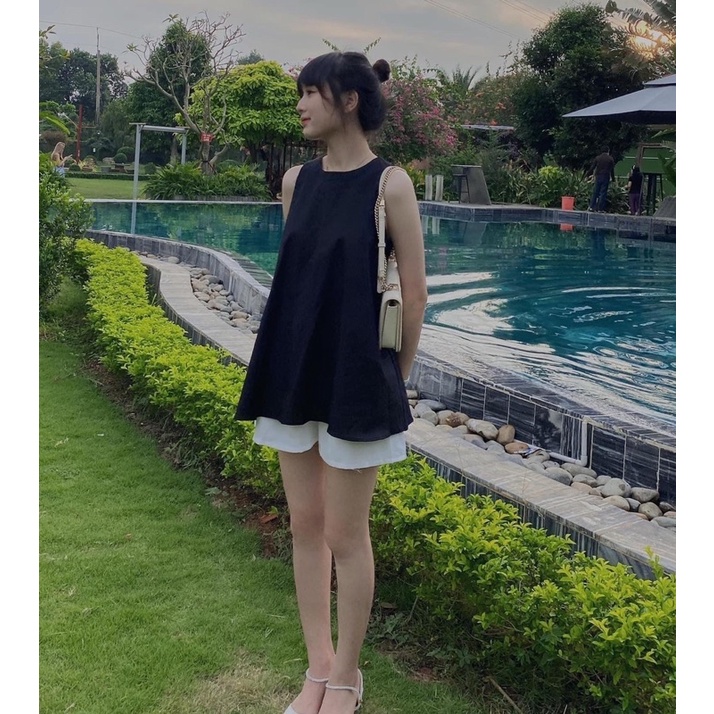 Áo Kiểu Nữ Sát Nách Vải Cotton Không Nhăn - JIJI TOP