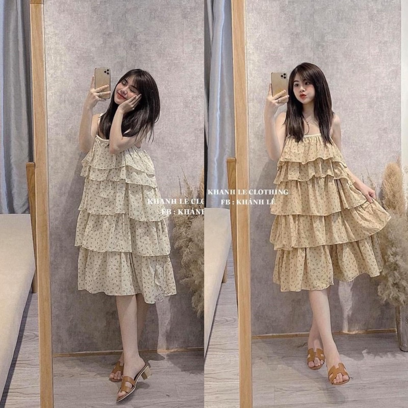 [Mã FAMARAL1 giảm 10K đơn 50K] [Siêu Hot] Váy Hoa Nhí 2 Dây Đũi Tầng 2 Màu Siêu Xinh Có Ảnh Thật Kèm Video