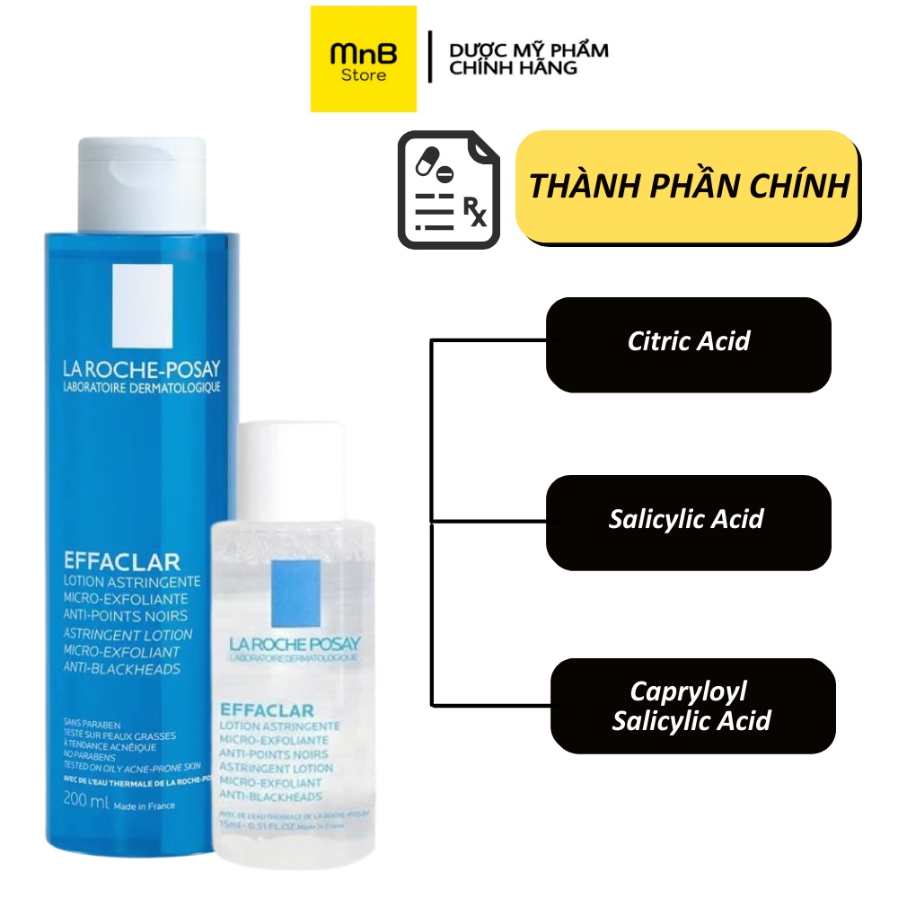 Toner La Roche Posay giảm mụn, kiềm dầu và làm sạch lỗ chân lông - MnB Store