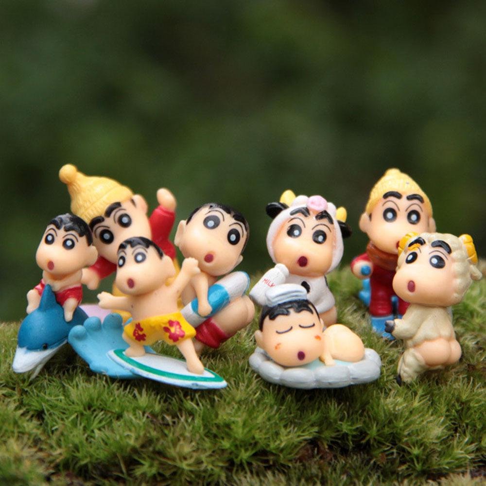 AVALENTINE Set 8 Mô Hình Nhân Vật Phim Hoạt Hình Cậu Bé Bút Chì Shin-chan