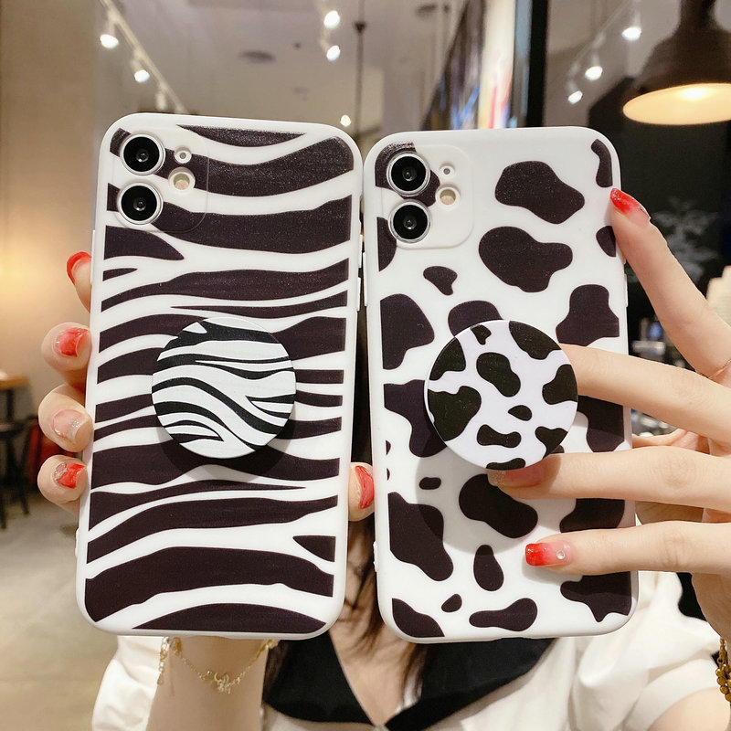 ST【COD&Ready Stock】Zebra Pattern Milk Cow Case for Vivo S1 Pro Y20 Y20s Y12s 2021 Y30i Y30 Y50 Y19 Y11 Y12 Y15 Y17 Y65 Y71 Y81 Y91 Y93 Y95 V5s V5 V7 Plus V9 V5 V11 V15 Z1 Pro U10 Case Popsocket