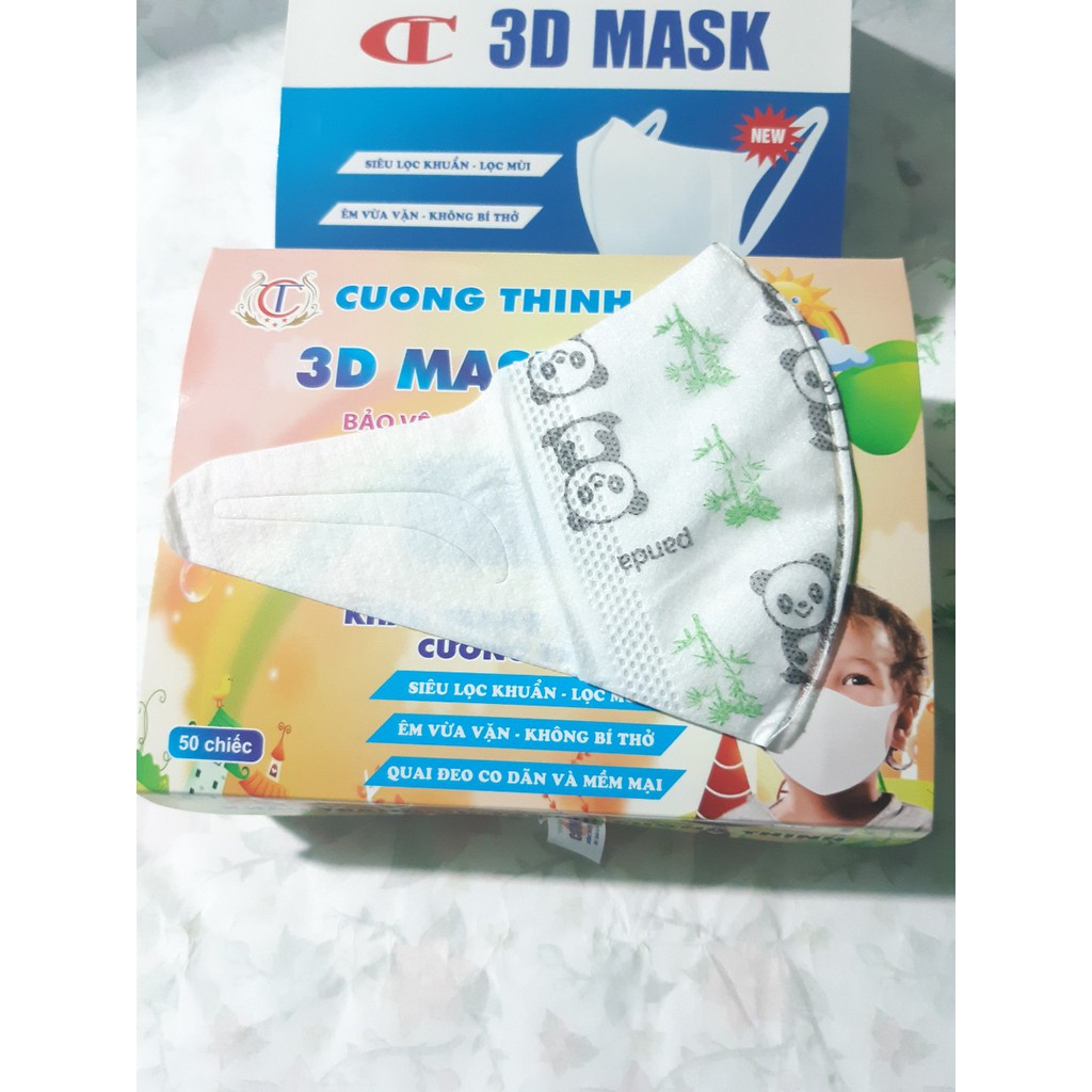 [CHO BÉ 3-10 TUỔI ] Khẩu Trang 3D Kids Trẻ Em Mask Cường Thịnh Họa Tiết Y Tế Xuân Lai Công Nghệ Nhật Bản Hộp 50C Bền