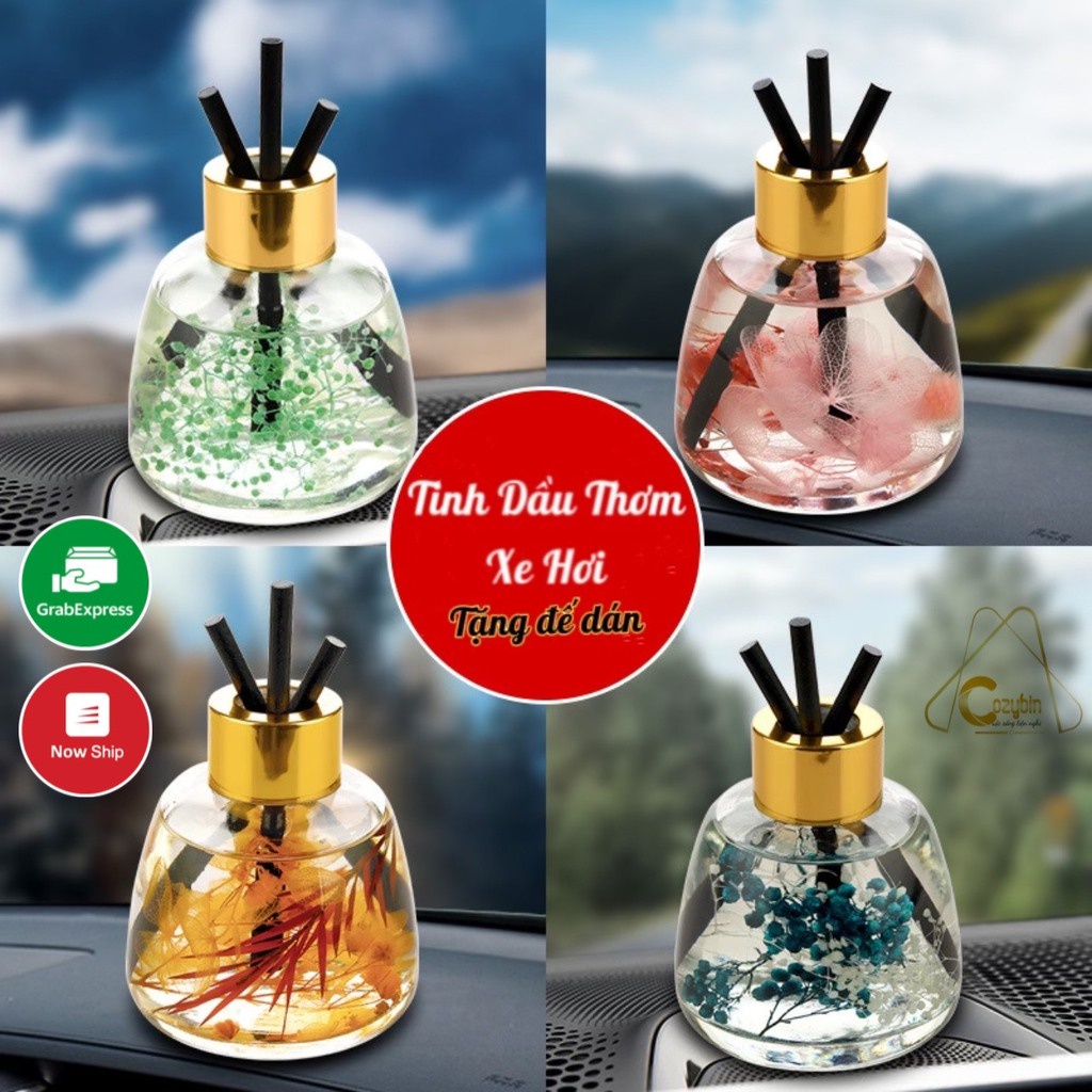 Tinh dầu thơm xe hơi WIACHNN 120ml tinh dầu thiên nhiên decor phòng ngủ bàn làm việc phòng khách CozyBin