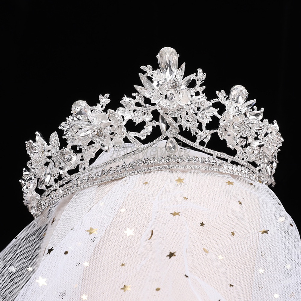 Vương Miện Đính Đá Thời Trang Châu Âu Cho Cô Dâu