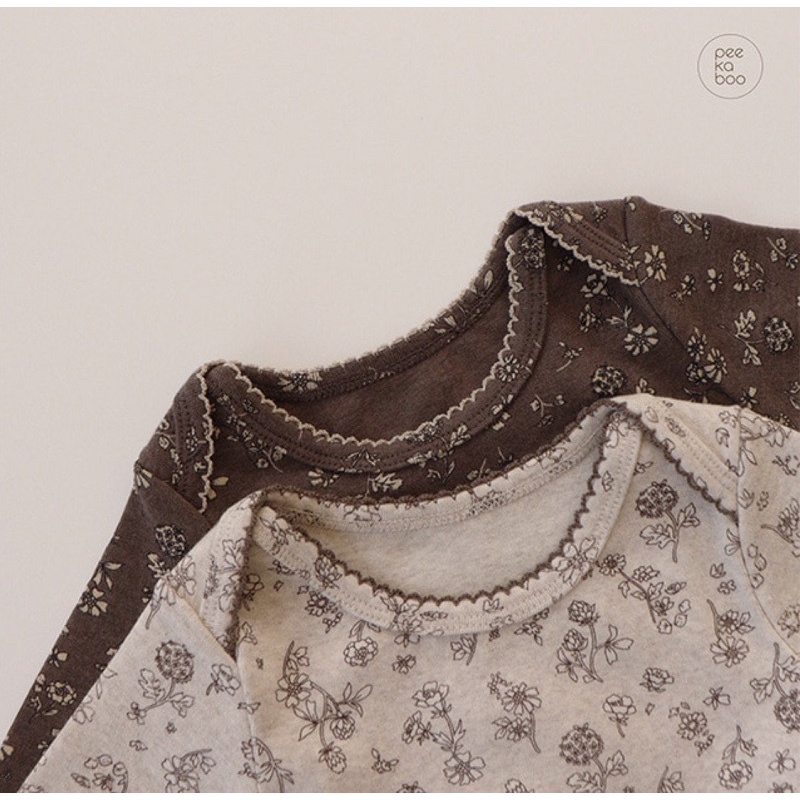 Bộ quần áo thu đông chất liệu cotton in hình hoa mềm mịn cho bé 5-