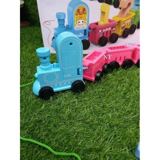 Bộ đoàn tàu xe lửa tập đếm số cho bé
