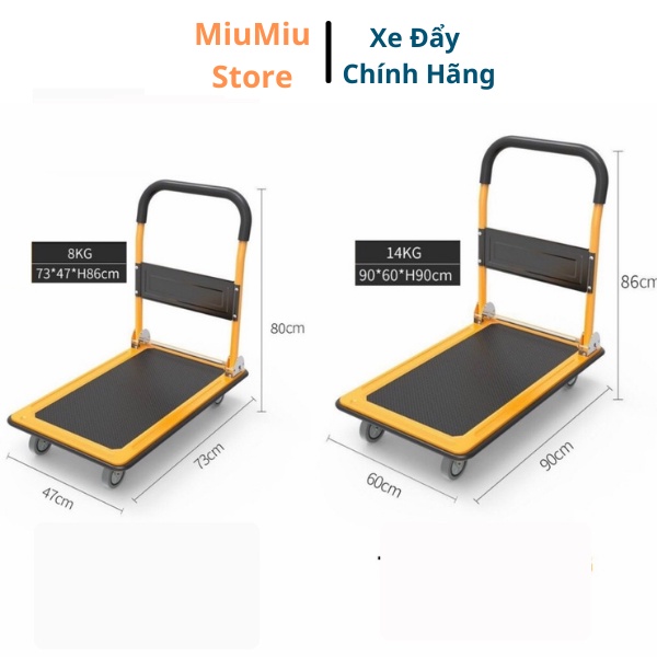 Xe Kéo Hàng Gấp Gọn - Xe Đẩy Hàng Tay 4 Bánh Nhập Khẩu XKM06 Tải Trọng 150kg