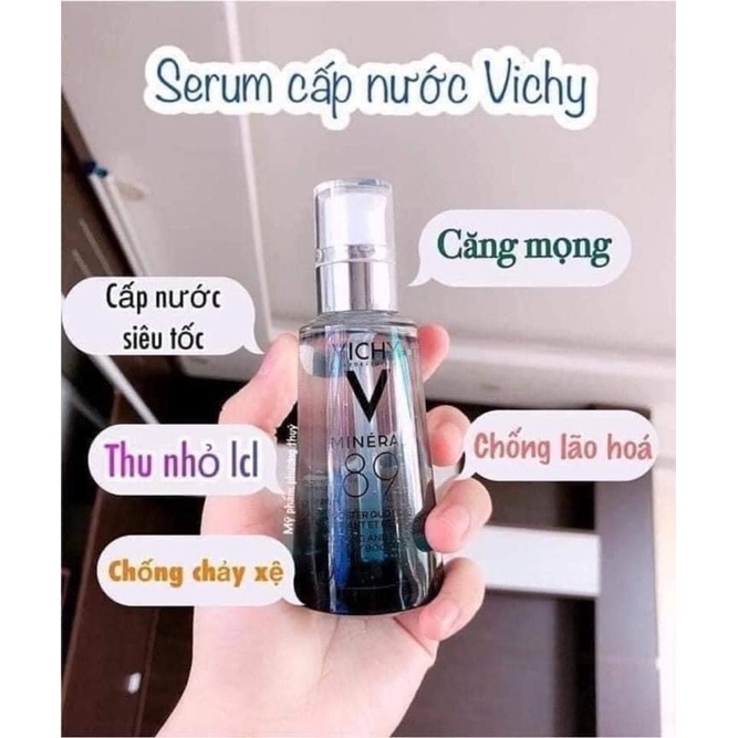 Date 2025 - Serum Vichy 89 50ml, 75ml cấp nước cho da căng mọng