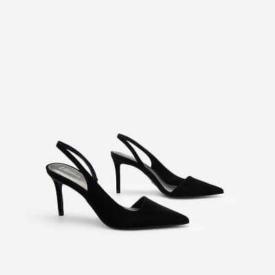 Vascara Giày Slingback Cut-Out Mũi Nhọn Quyến Rũ - BMN 0450 - Màu Đen