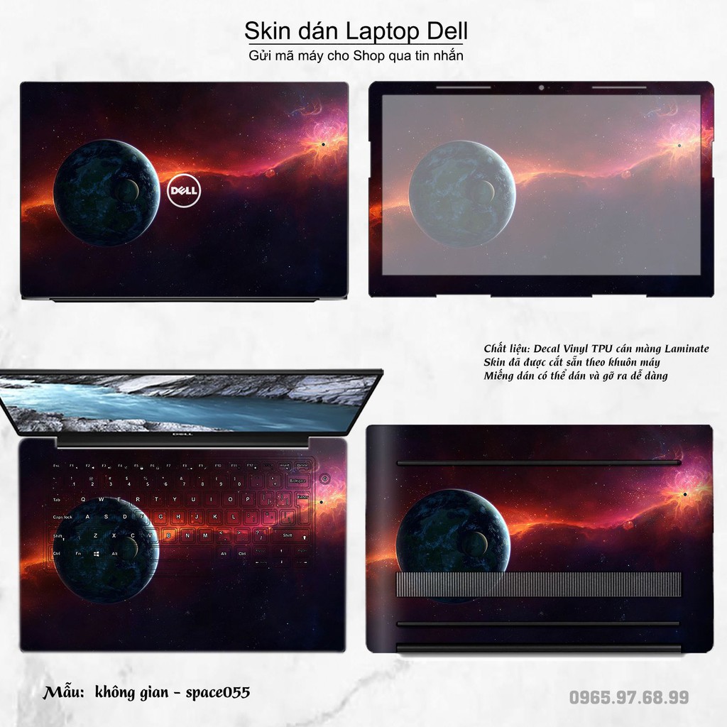 Skin dán Laptop Dell in hình không gian _nhiều mẫu 10 (inbox mã máy cho Shop)