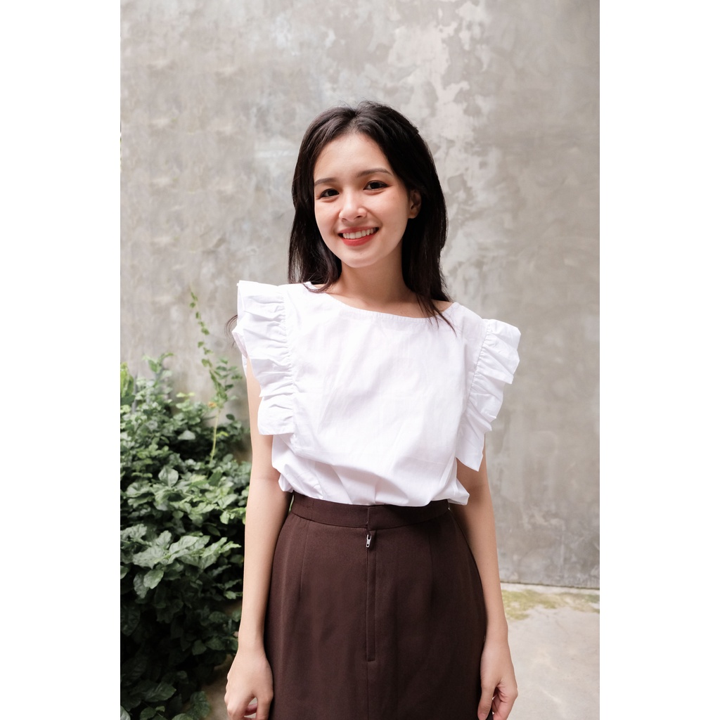 Áo linen tay cánh tiên