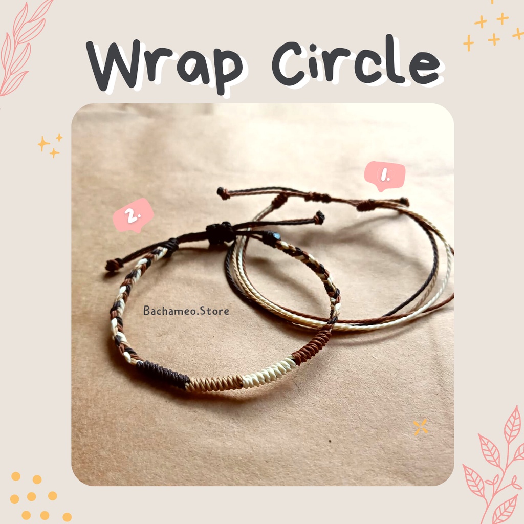 Set vòng tay waterproof - Vòng Wrap Circle tone đất - Vòng tay Bachameo