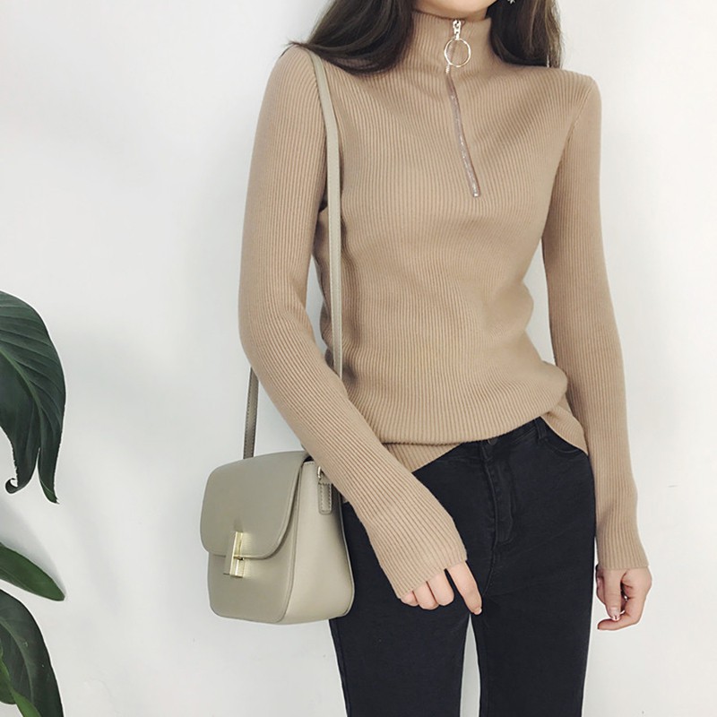 Áo len tay dài cổ lọ