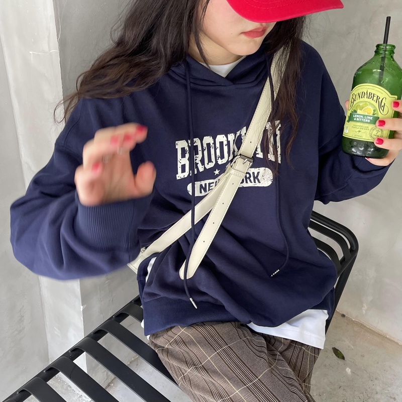 NRVP Áo Hoodie Dáng Rộng Thời Trang Hàn Quốc 2022 Dành Cho Nữ