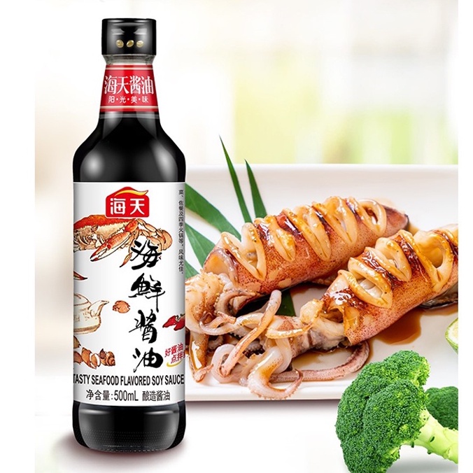 Xì dầu hải sản Hải Thiên thơm ngon đậm vi chai 500ml