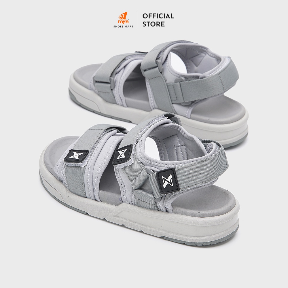 Sandal ZX Unisex Meta 2125 All Grey 2 quai bản to có đệm đế EVA 3.5cm 3 lớp chống trơn chống xẹp