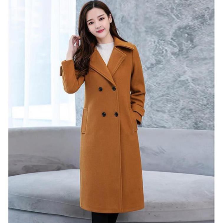 Áo Khoác Dạ Dài 4 Nút Kèm Đai , Áo Dạ Dáng Dài Túi Xéo 2 Lớp Dày Dặn Hàng Quảng Châu Cao Cấp. | BigBuy360 - bigbuy360.vn