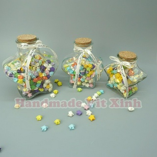 Lọ đựng ngôi sao điều ước - set nguyên liệu và lọ đựng phụ kiện handmade