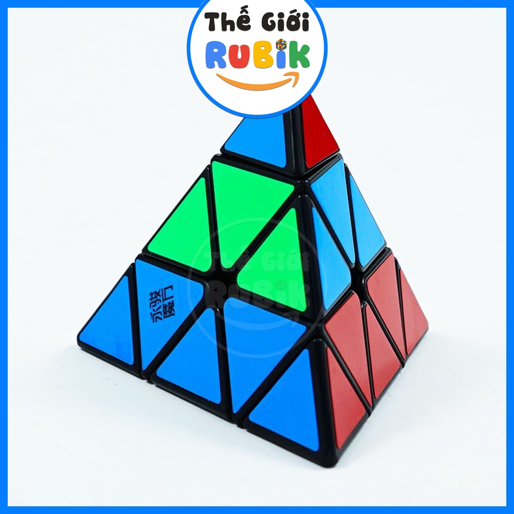 Rubik Tam Giác YongJun YuLong Pyraminx V2M 3x3 Viền Đen Có Nam Châm Tặng MoYu Lube V2 | Thế Giới Rubik