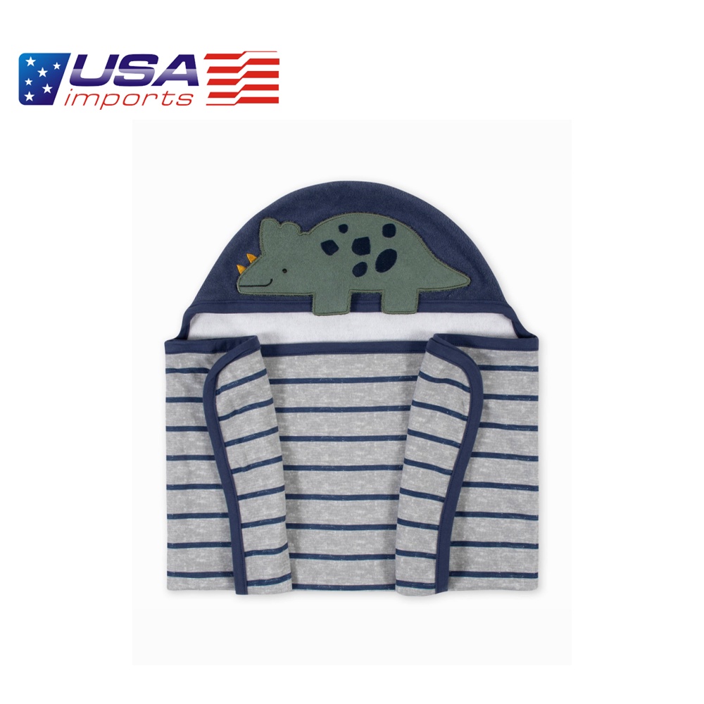 Chăn mền cotton có nón khủng long Gơ Bờ Auth Từ Mỹ (206-05-8461)