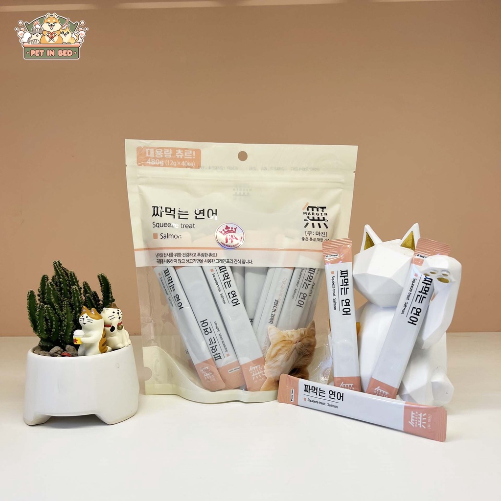 Meowow  combo / Súp thưởng xốt thịt thật cho mèo Mumargin | Giàu vitamin D, DHA và Omega-3