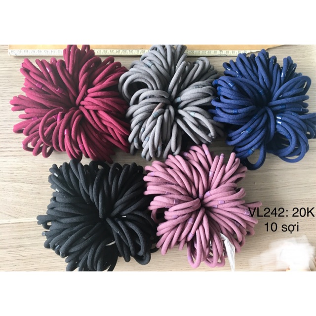 Cột tóc trơn màu