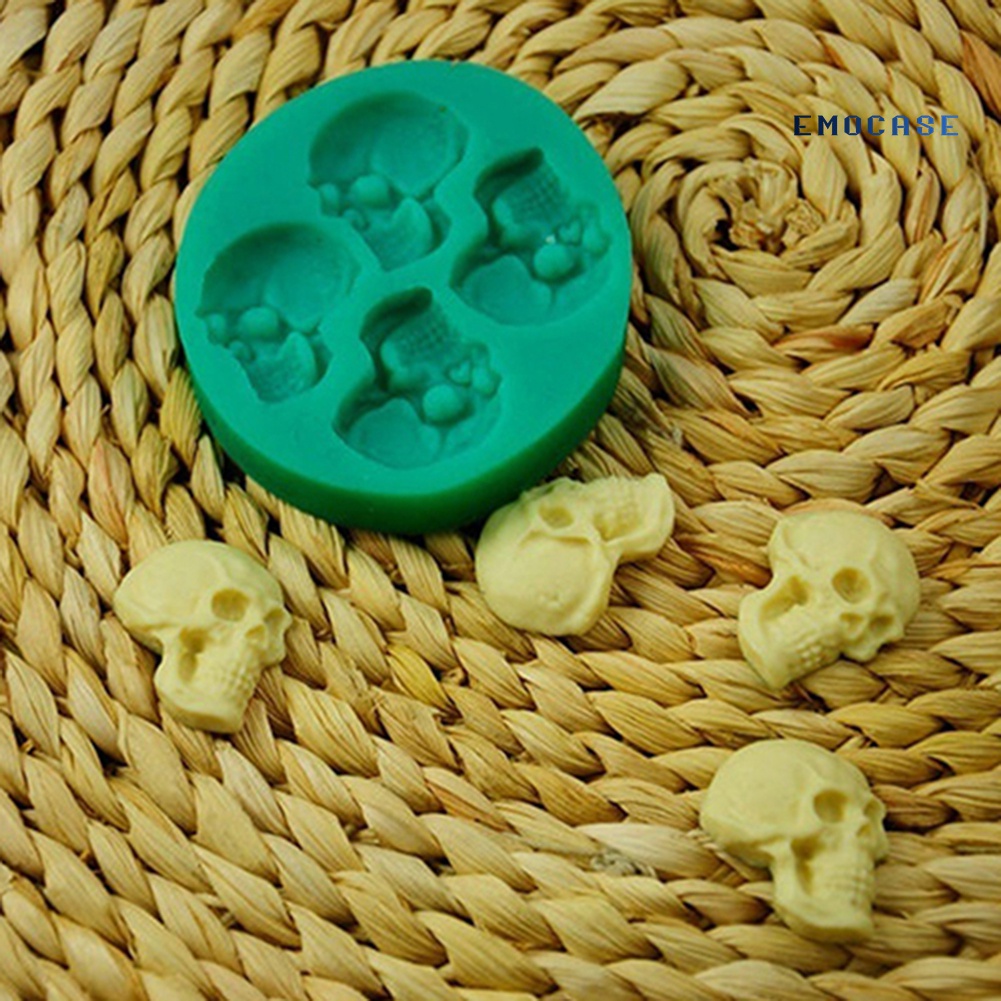 Khuôn Silicone Làm Bánh Hình Đầu Lâu 3D Độc Đáo