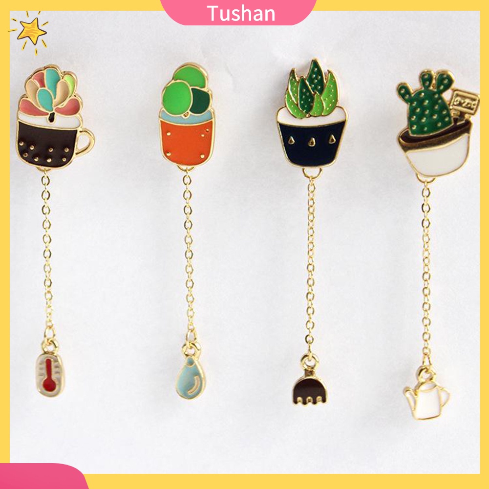 Ghim Cài Áo Hình Chậu Xương Rồng Dễ Thương Cho Nam Nữ