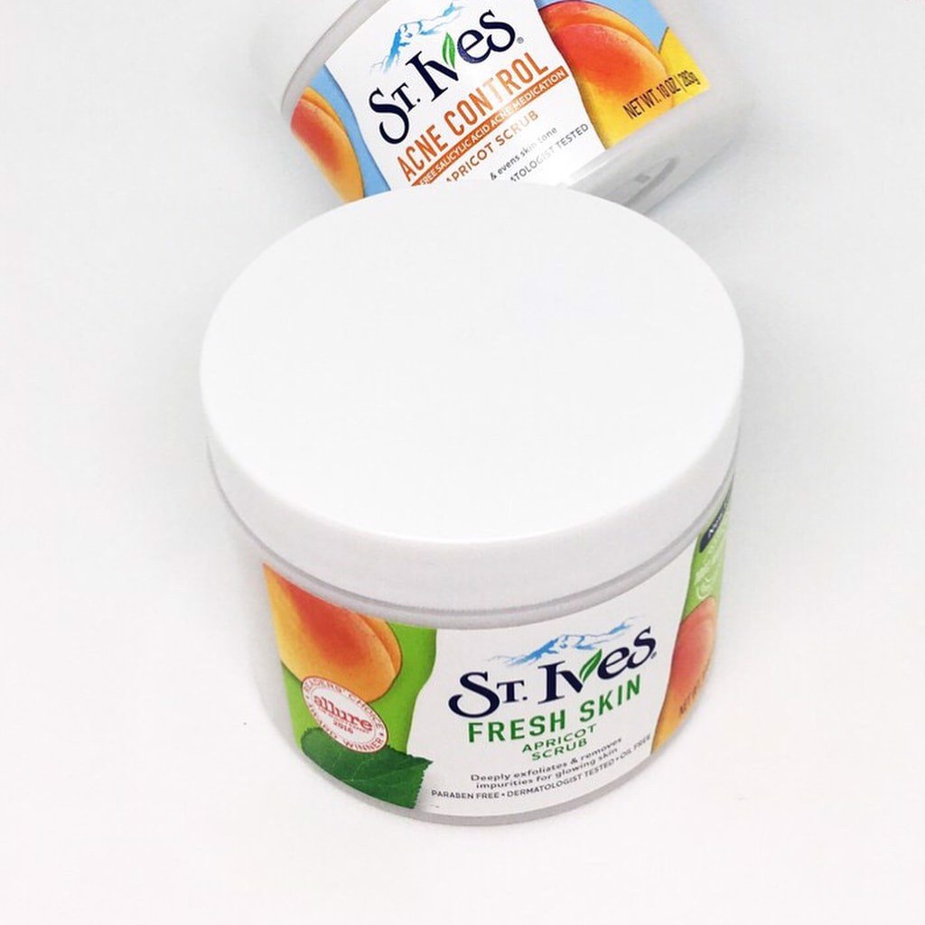 Tẩy Da Chết St.Ives Apricot Scrub 283g Chính Hãng Mỹ Dùng Cho Mặt Và Toàn Thân  (Acne Control và  Fresh Skin)