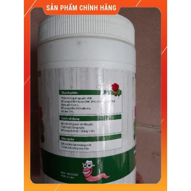 Phân trùn quế nén viên cao cấp MASINARI hũ 1kg chuyên dùng cho Hoa hồng
