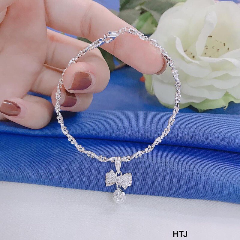 LẮC TAY TREO CHARM NƠ ĐEO ĐIỆU LẮM - TRANG SỨC BẠC