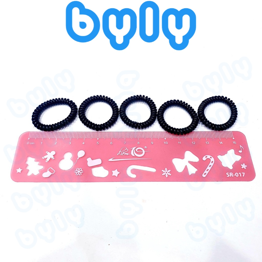 Cột tóc lò xo nhỏ đen - nhiều màu  - ByLy Store