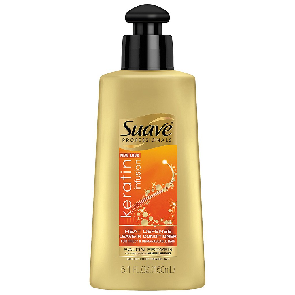 Kem dưỡng tóc & bảo vệ tóc khỏi nhiệt Suave Professionals Leave-in Conditioner Keratin Infusion Heat Defense 150ml (Mỹ)