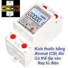 Công tơ điện tử 1 pha đa năng hiển thị thông số : đo công suất, điện áp, cường độ dòng điện 220V - 60A