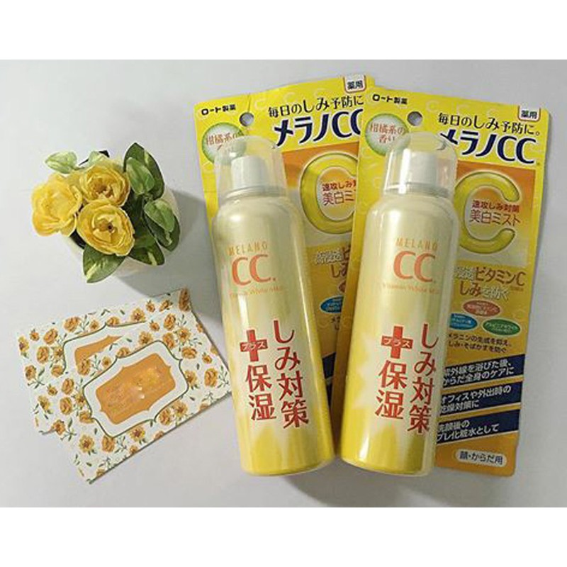 Xịt khoáng dưỡng trắng da chống thâm nám Melano CC Whitening Mist 100g