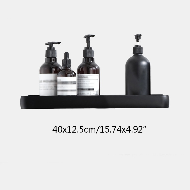 Giá Đỡ Dầu Gội Gắn Tường Đa Năng Kèm Móc Kim Loại Tiện Dụng Cho Phòng Tắm / Nhà Bếp