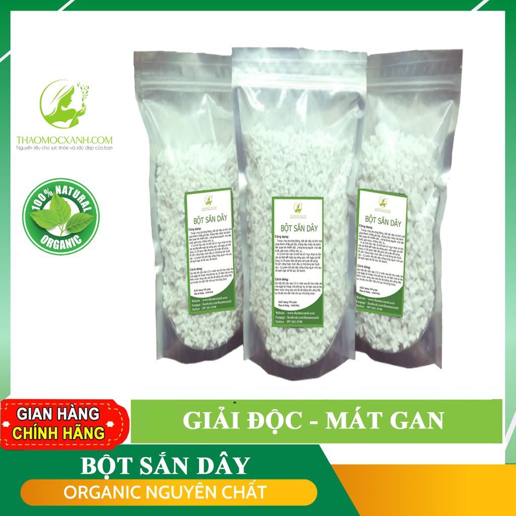 Bột sắn dây nguyên chất Thảo Mộc Xanh uống mát, đắp mặt đẹp da