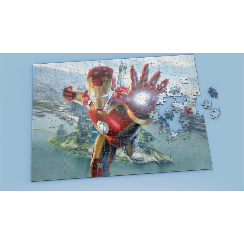 Tranh ghép hình A4, A5 Marvel, xếp hình IRON MAN - Mẫu 4