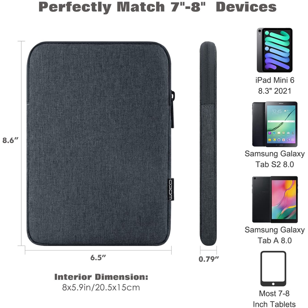 Túi Đựng Máy Tính Bảng iPad Mini 6th Gen 8.3&quot; 2021 iPad Mini 5/4/3/2/1 Bằng Polyester