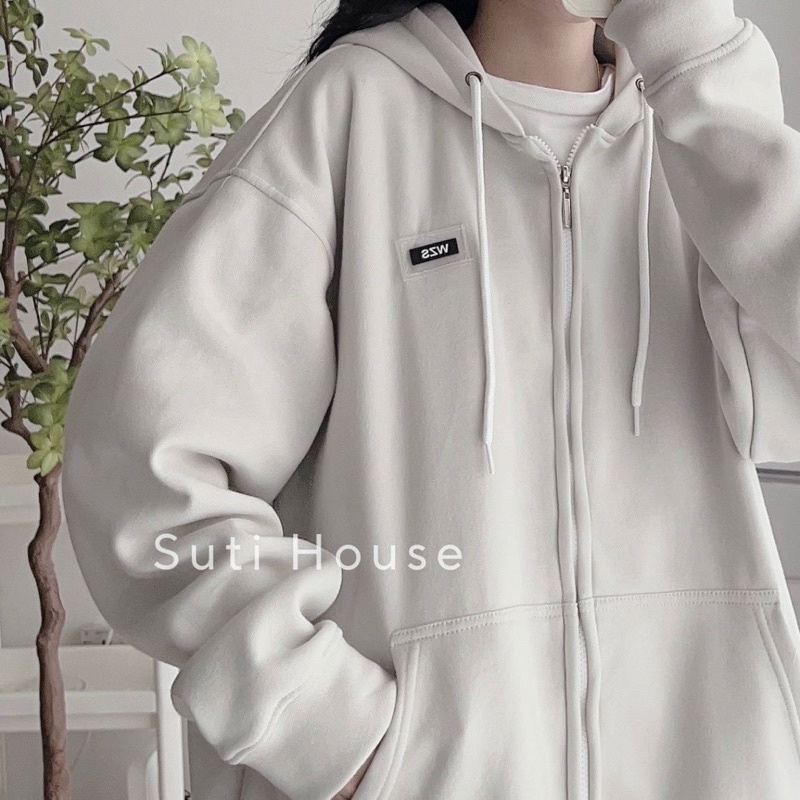[ẢNH THẬT] Áo Hoodie Zip TAG WZS Màu Tan Ghi mint Form Rộng Unisex Nam Nữ - Suti House | BigBuy360 - bigbuy360.vn