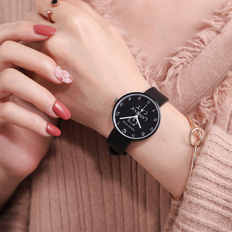 Đồng hồ cao su nam nữ MSTIANQ nhiều màu, mặt con Mèo , con Heo rất dễ thương. ( Mã: MST06) | BigBuy360 - bigbuy360.vn