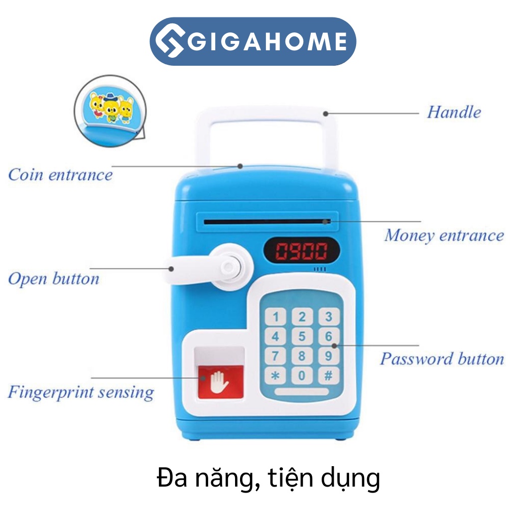 Két Sắt Điện Tử Mini Có Khóa Vân Tay Và Mật Khẩu Thông Minh Cho Bé GIGAHOME 9661