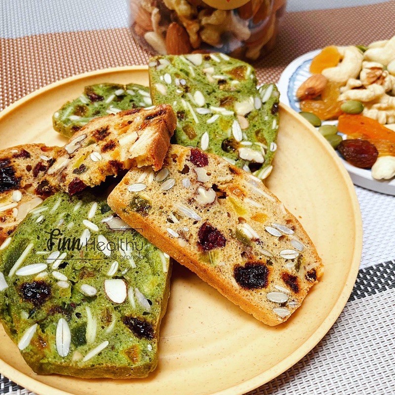 Bánh BISCOTTI nguyên cám- Bánh ăn kiêng không đường 100% by Finn Healthy