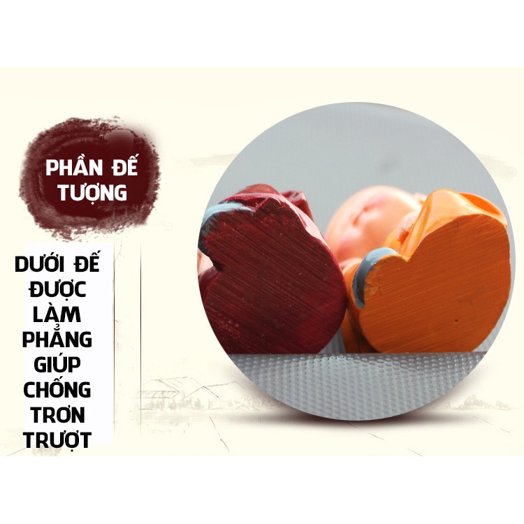 Bộ tượng chú tiểu tứ không bộ tượng phong thủy trang trí xe hơi bàn làm việc
