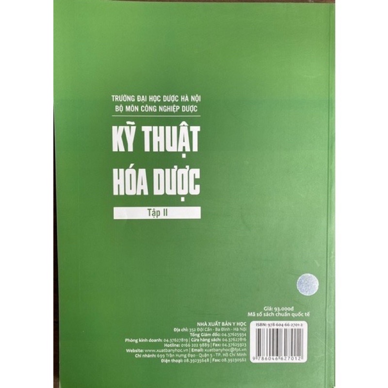 Sách - Kỹ thuật hóa dược - Tập II